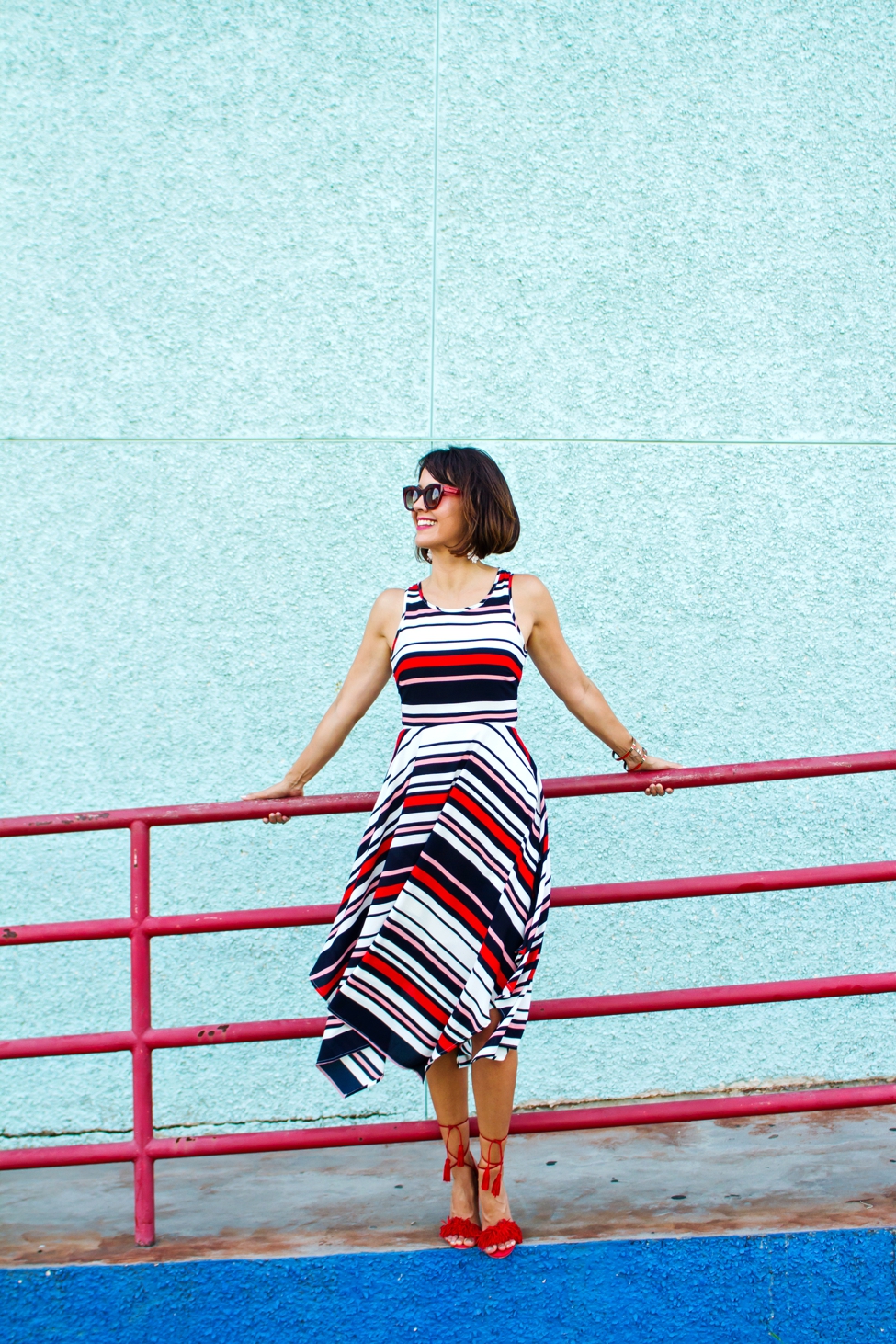 Wear Where Well ModCloth Workwear Red White Blue dress_0010