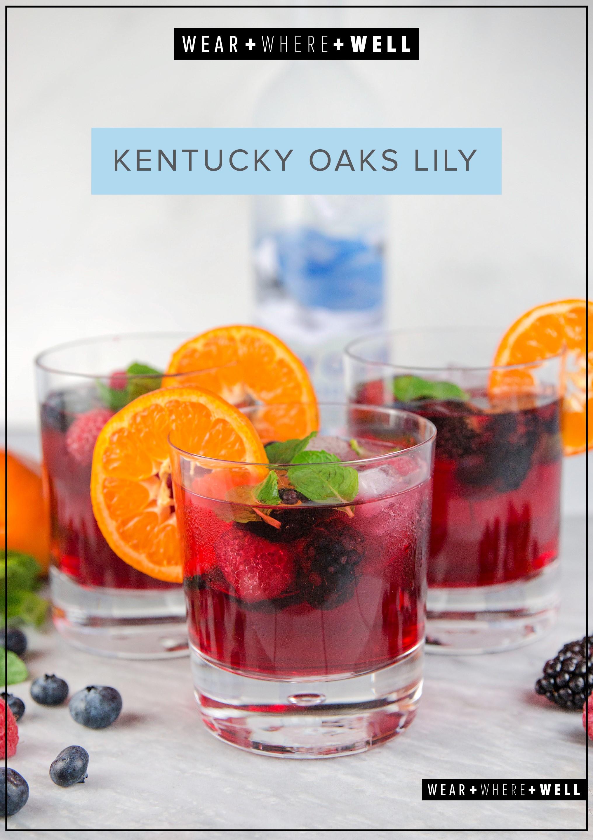 Wear+Where+Well shares a recipe for Kentucky Derby drink with vodka, berries and cranberry.