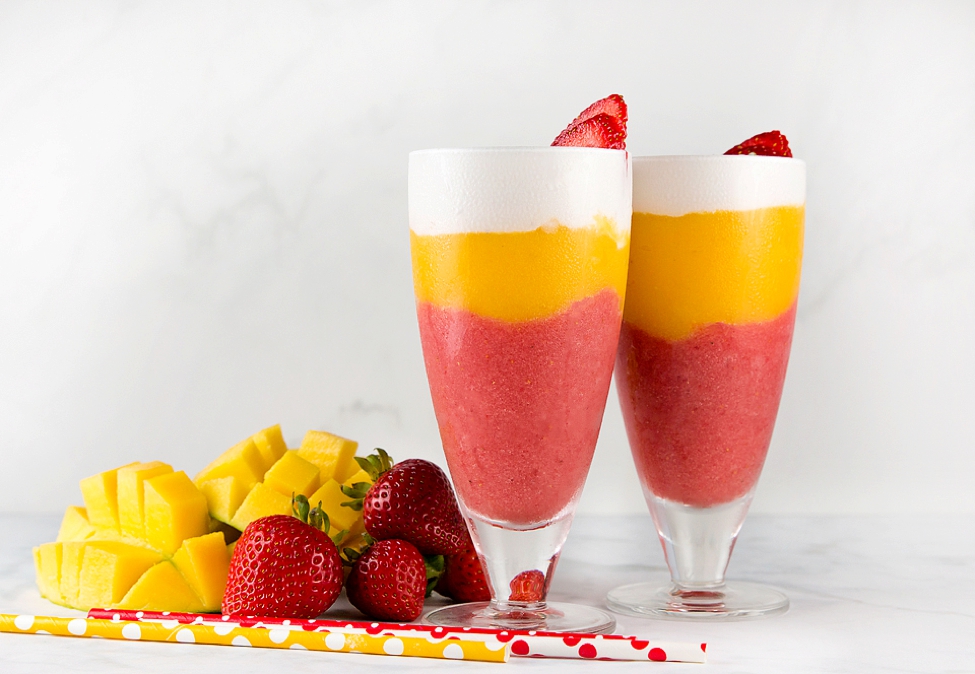 Try This 3-Layer Mango Strawberry Coconut Smoothie - Wear + Where + Well