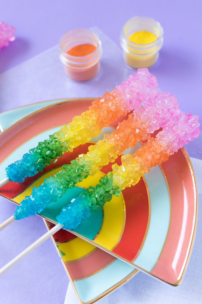 Makeover your Candy! How to Make Rainbow Rock Candy - Carrie Colbert